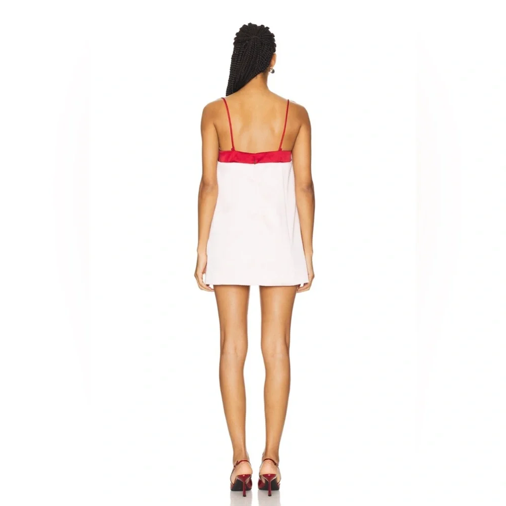 Satin Mini Dress Red Pink Sleeveless Cocktail Party Going Out - Picture 2 of 5